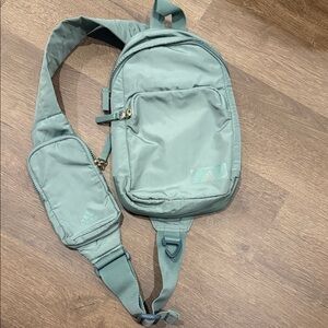 Adidas Sage Green Cross Backpack